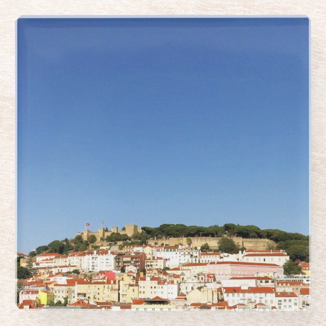 Dessous-de-verre En Verre Lisbonne Vues Portugal (Devant)