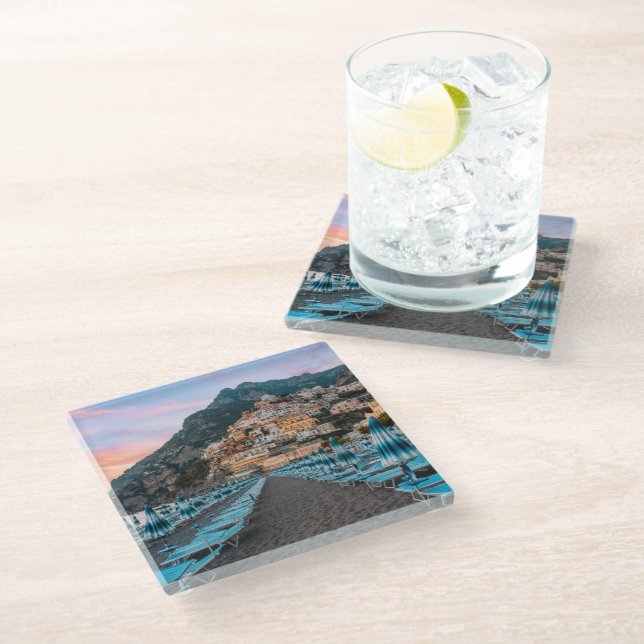 Dessous-de-verre En Verre Littoral | Campanie, Italie (Incliné)