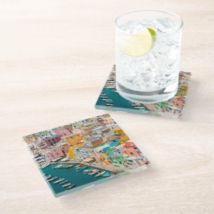 Dessous-de-verre En Verre Littoral   Naples Italie