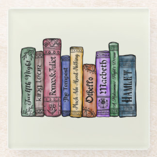 Dessous-de-verre En Verre Livres Shakespeare No.1