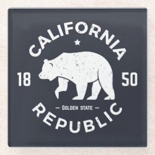 Dessous-de-verre En Verre Logo   de la Californie le Golden State