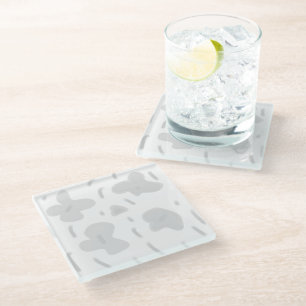 Dessous-de-verre En Verre Logo personnalisé simple et élégant ici entreprise