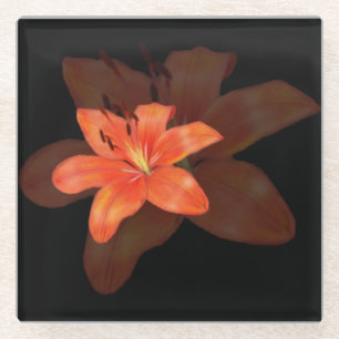 Dessous-de-verre En Verre Lonely Lily Flower