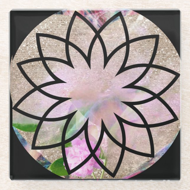 Dessous-de-verre En Verre Lotus Blossom Floral Springtime (Devant)