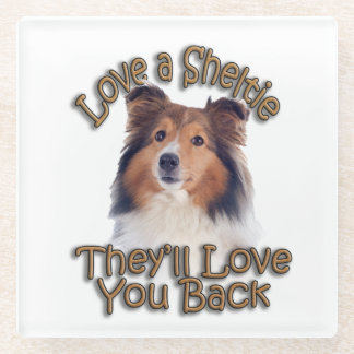 Dessous-de-verre En Verre Love A Sheltie