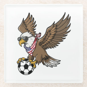 Dessous-de-verre En Verre Lunettes de soleil aigle de foot USA cool vintage 