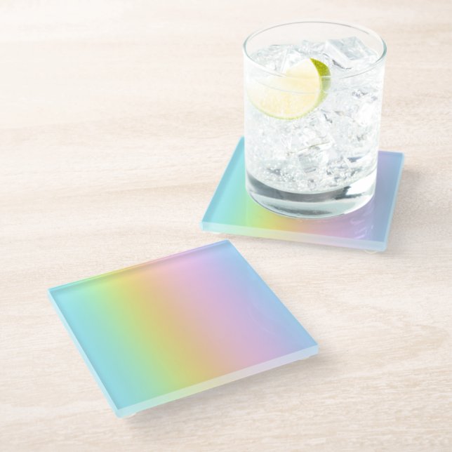Dessous-de-verre En Verre Magnificent Pastel Rainbow Wedding (Incliné)