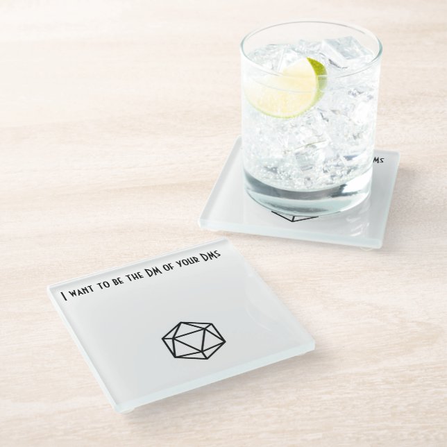Dessous-de-verre En Verre Maître de donjon des messages directs (Incliné)