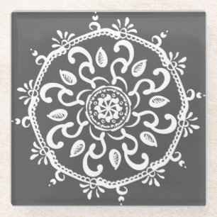 Dessous-de-verre En Verre Manatee Mandala