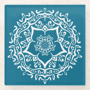 Dessous-de-verre En Verre Mandala Tidepool