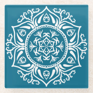 Dessous-de-verre En Verre Mandala Tidepool