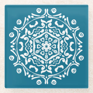 Dessous-de-verre En Verre Mandala Tidepool