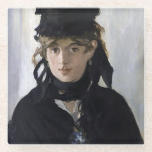 Dessous-de-verre En Verre Manet - Berthe Morisot avec un bouquet de violette