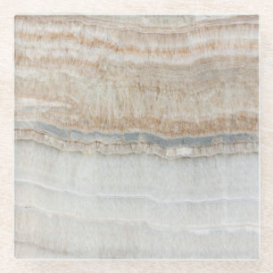 Dessous-de-verre En Verre marbre gris clair et blanc minimaliste, moderne et