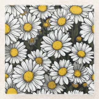 Dessous-de-verre En Verre Marguerite de style comic