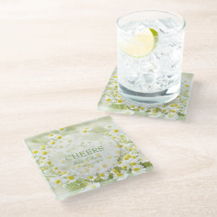 Dessous-de-verre En Verre Marguerites de Summerfield Chamomile Mariage de fl