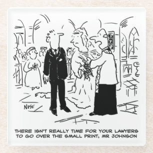 Dessous-de-verre En Verre Mariage à l'église : le Vicaire dit non aux avocat