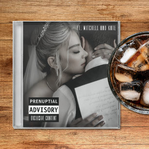 Dessous-de-verre En Verre Mariage de capot Coque CD de musique