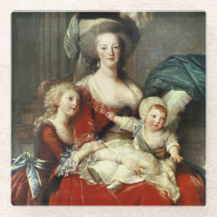 Dessous-de-verre En Verre Marie-Antoinette et ses quatre enfants, 1787