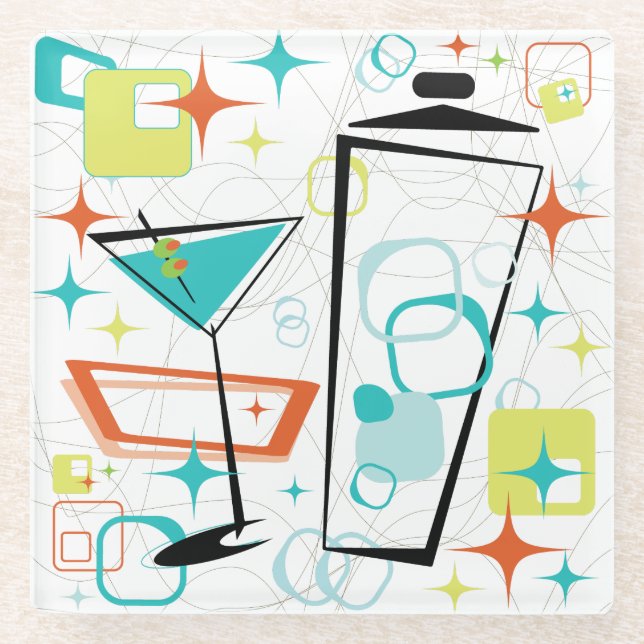 Dessous-de-verre En Verre Martini un Aller-Aller ! (Devant)