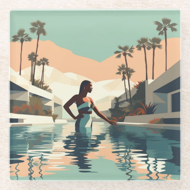 DESSOUS-DE-VERRE EN VERRE MÉDITATION #1 (Devant)