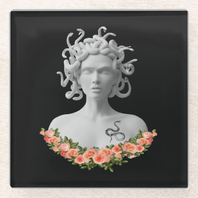 Dessous-de-verre En Verre Medusa Gorgon Mythologie grecque (Devant)