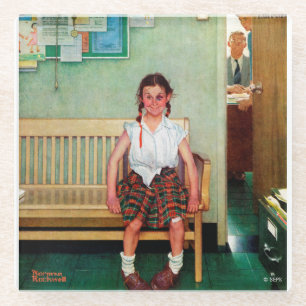 Dessous-de-verre En Verre Menhaden ou extérieur le bureau du principal