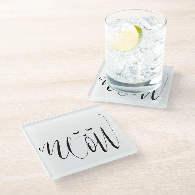 Dessous-de-verre En Verre Meow Cat (Incliné)