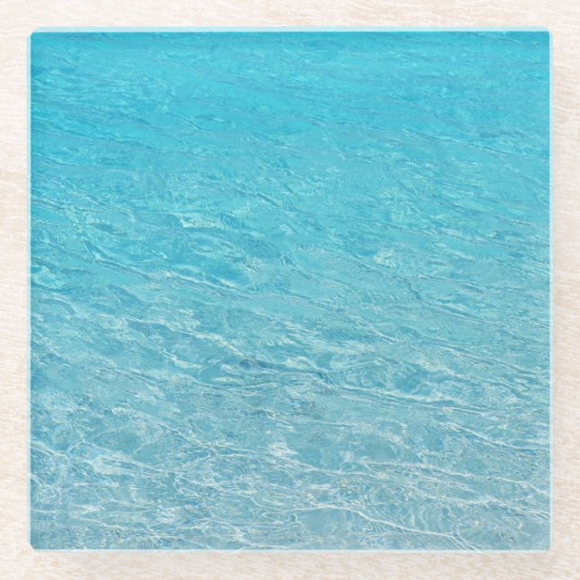 Dessous-de-verre En Verre Mer bleue claire (Devant)
