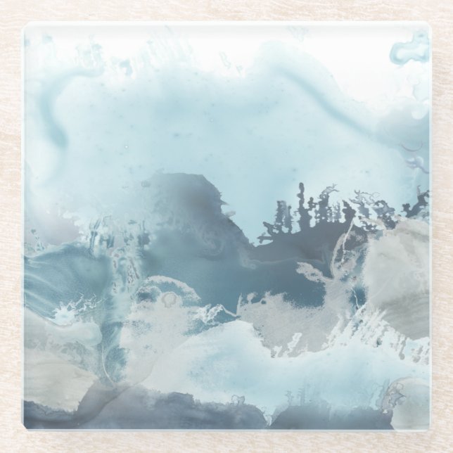 Dessous-de-verre En Verre Mer Forestière (Devant)