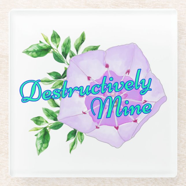 Dessous-de-verre En Verre Mine Destructivement (Devant)