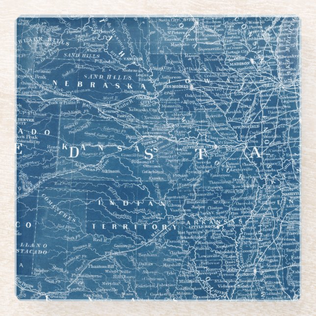 Dessous-de-verre En Verre Modèle de carte des USA (Devant)