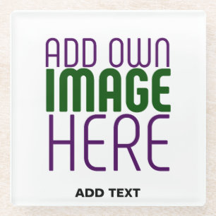 DESSOUS-DE-VERRE EN VERRE MODÈLE DE TEXTE D'IMAGE BLANCHE SIMPLE MODERNE