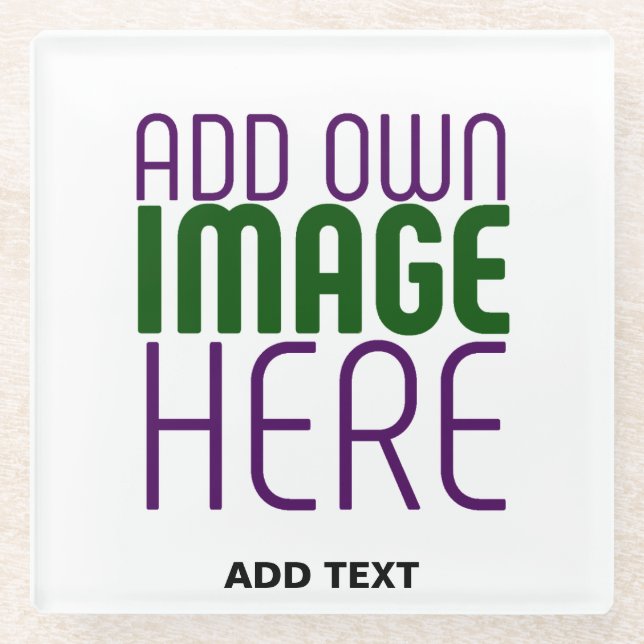 DESSOUS-DE-VERRE EN VERRE MODÈLE DE TEXTE D'IMAGE BLANCHE SIMPLE MODERNE (Devant)