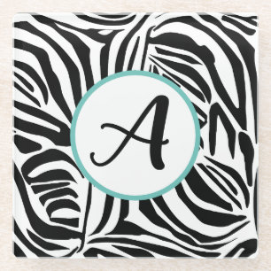 Dessous-de-verre En Verre Modèle Zebra