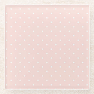 Dessous-de-verre En Verre Modelez avec le pois blanc 2