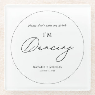 Dessous-de-verre En Verre Moderne minimaliste Ne prenez pas mon verre Je dan