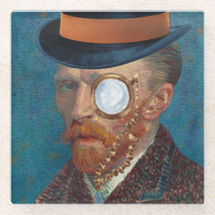 Dessous-de-verre En Verre Monocle Van Gogh En Haut Chapeau Dessous de verre