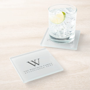 Dessous-de-verre En Verre Monogramme familial