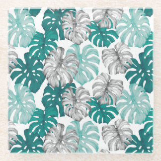 Dessous-de-verre En Verre Monstera Duo Tone : Tropiques minimes