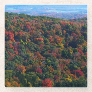 Dessous-de-verre En Verre Montagnes Appalaches en automne