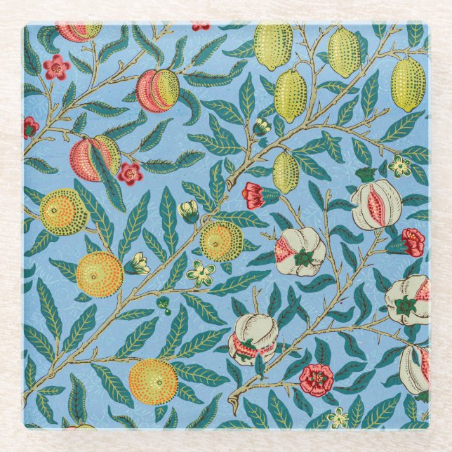 Dessous-de-verre En Verre Morris - Four Fruits (Devant)