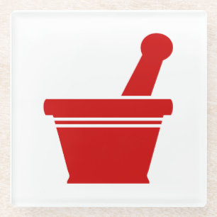 Dessous-de-verre En Verre Mortier et pilon