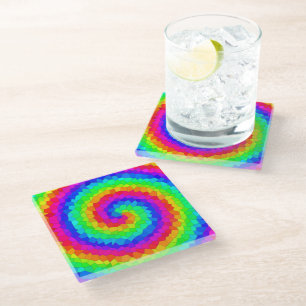 Dessous-de-verre En Verre Mosaïque arc-en-ciel