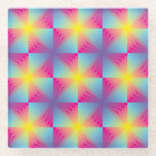 Dessous-de-verre En Verre Mosaïque carrée abstraite de vecteur