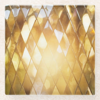 Dessous-de-verre En Verre Mosaïque d'or : Effet de verre brillant.