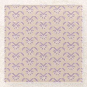 Dessous-de-verre En Verre Motif à l'envers de lavande