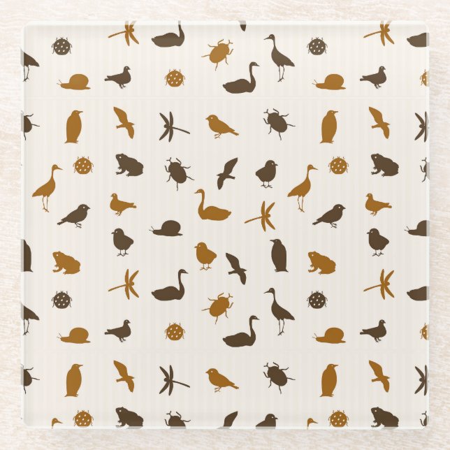 Dessous-de-verre En Verre Motif animal 2 (Devant)