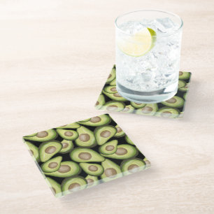 Dessous-de-verre En Verre Motif Avocado de légumes frais et gourmet