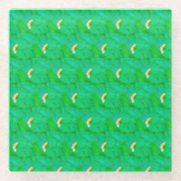 Motif botanique abstrait vert trèfle moderne 